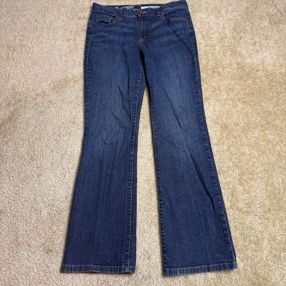 DKNY‎ Soho Boot Jeans Women's 12R Dark Wash Stretch Mid Rise Bootcut 32x32